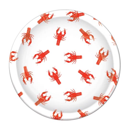Beistle 9" Crawfish Paper Plates, 16ct.